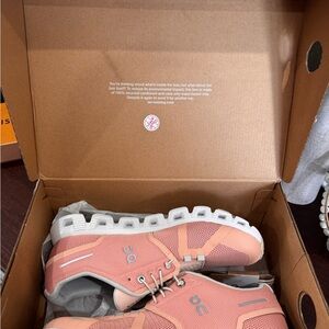 On Running Women's Shoes in Pink and White